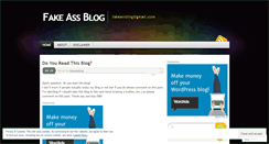 Desktop Screenshot of fakeassblog.wordpress.com