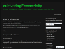 Tablet Screenshot of cultivatingeccentricity.wordpress.com
