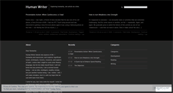 Desktop Screenshot of humanwriter.wordpress.com