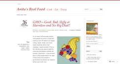 Desktop Screenshot of anitasrealfood.wordpress.com