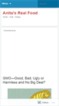 Mobile Screenshot of anitasrealfood.wordpress.com