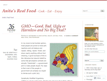 Tablet Screenshot of anitasrealfood.wordpress.com
