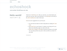 Tablet Screenshot of echoshock.wordpress.com