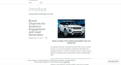 Desktop Screenshot of imotus.wordpress.com