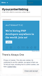 Mobile Screenshot of ifyoucantwriteblog.wordpress.com
