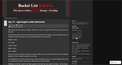 Desktop Screenshot of bucketlistredpen.wordpress.com