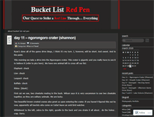 Tablet Screenshot of bucketlistredpen.wordpress.com