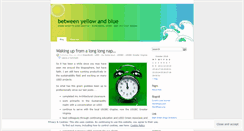Desktop Screenshot of betweenyellowandblue.wordpress.com