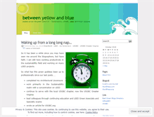 Tablet Screenshot of betweenyellowandblue.wordpress.com