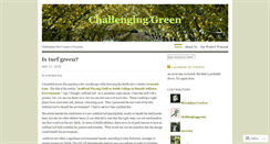 Desktop Screenshot of challenginggreen.wordpress.com