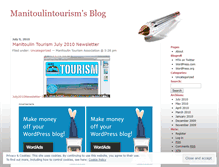 Tablet Screenshot of manitoulintourism.wordpress.com