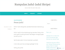 Tablet Screenshot of bankjudul.wordpress.com