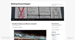 Desktop Screenshot of nothingcannothappen.wordpress.com