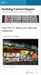 Mobile Screenshot of nothingcannothappen.wordpress.com