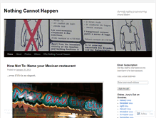Tablet Screenshot of nothingcannothappen.wordpress.com
