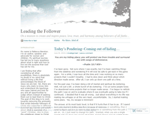 Tablet Screenshot of leadingthefollower.wordpress.com