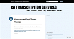 Desktop Screenshot of catranscriptionservices.wordpress.com