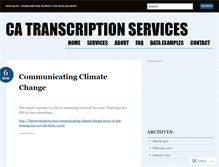 Tablet Screenshot of catranscriptionservices.wordpress.com