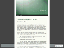 Tablet Screenshot of losingitbook.wordpress.com