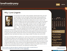 Tablet Screenshot of lovefrombryony.wordpress.com