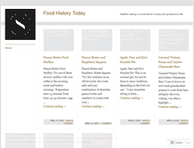 Tablet Screenshot of foodhistorytoday.wordpress.com