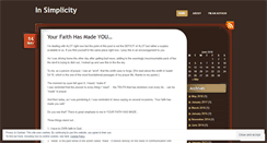 Desktop Screenshot of insimplicity.wordpress.com