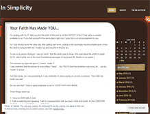 Tablet Screenshot of insimplicity.wordpress.com