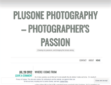 Tablet Screenshot of plusonephoto.wordpress.com