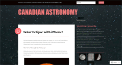 Desktop Screenshot of canadianastronomy.wordpress.com