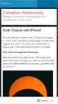 Mobile Screenshot of canadianastronomy.wordpress.com