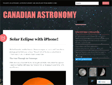 Tablet Screenshot of canadianastronomy.wordpress.com