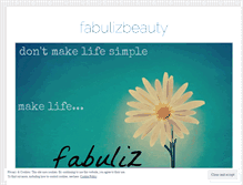 Tablet Screenshot of fabulizbeauty.wordpress.com