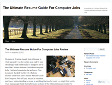 Tablet Screenshot of blogtheultimateresume.wordpress.com