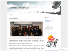 Tablet Screenshot of climatejusticenow.wordpress.com