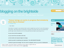 Tablet Screenshot of bloggingonthebrightside.wordpress.com