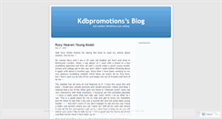 Desktop Screenshot of kdbpromotions.wordpress.com