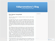 Tablet Screenshot of kdbpromotions.wordpress.com