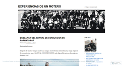 Desktop Screenshot of experienciasdeunmotero.wordpress.com