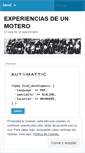 Mobile Screenshot of experienciasdeunmotero.wordpress.com