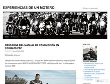 Tablet Screenshot of experienciasdeunmotero.wordpress.com