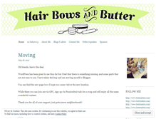 Tablet Screenshot of hairbowsandbutter.wordpress.com