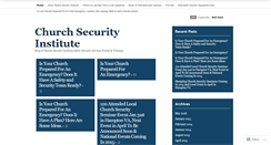 Desktop Screenshot of churchsecurityinstitute.wordpress.com