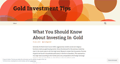 Desktop Screenshot of goldinvestmenttips.wordpress.com