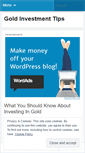 Mobile Screenshot of goldinvestmenttips.wordpress.com
