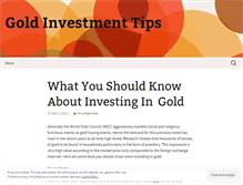 Tablet Screenshot of goldinvestmenttips.wordpress.com