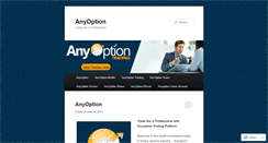 Desktop Screenshot of anyoptiononline.wordpress.com