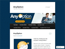 Tablet Screenshot of anyoptiononline.wordpress.com