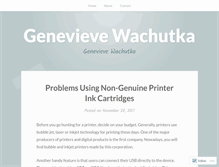 Tablet Screenshot of genevievewachutka.wordpress.com