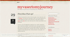 Desktop Screenshot of myvasectomyjourney.wordpress.com