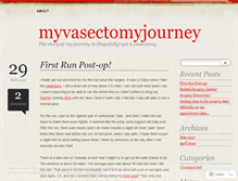 Tablet Screenshot of myvasectomyjourney.wordpress.com